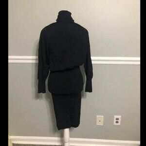 NWT Zara Fitted Skirt Black Knit Dress Sz M